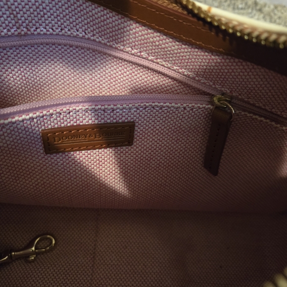 Dooney & Bourke White and Brown Croc-Embossed Women's Bag - Picture 8 of 15